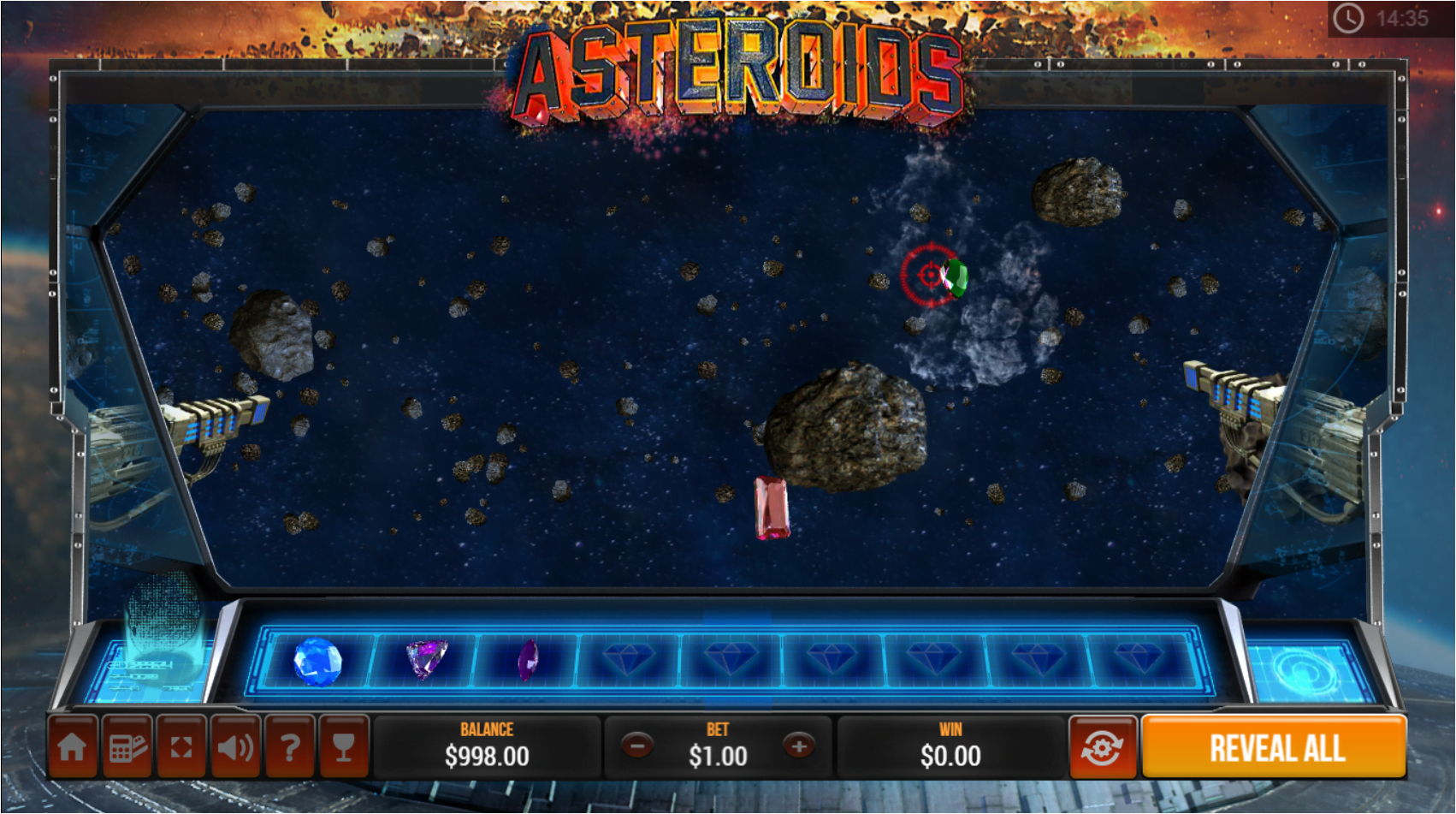 Atari Asteroids instant win casino game