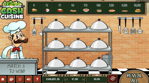 Cash Cuisine scratch game