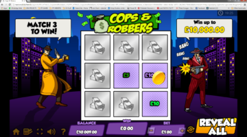 Cops & Robbers scratch card