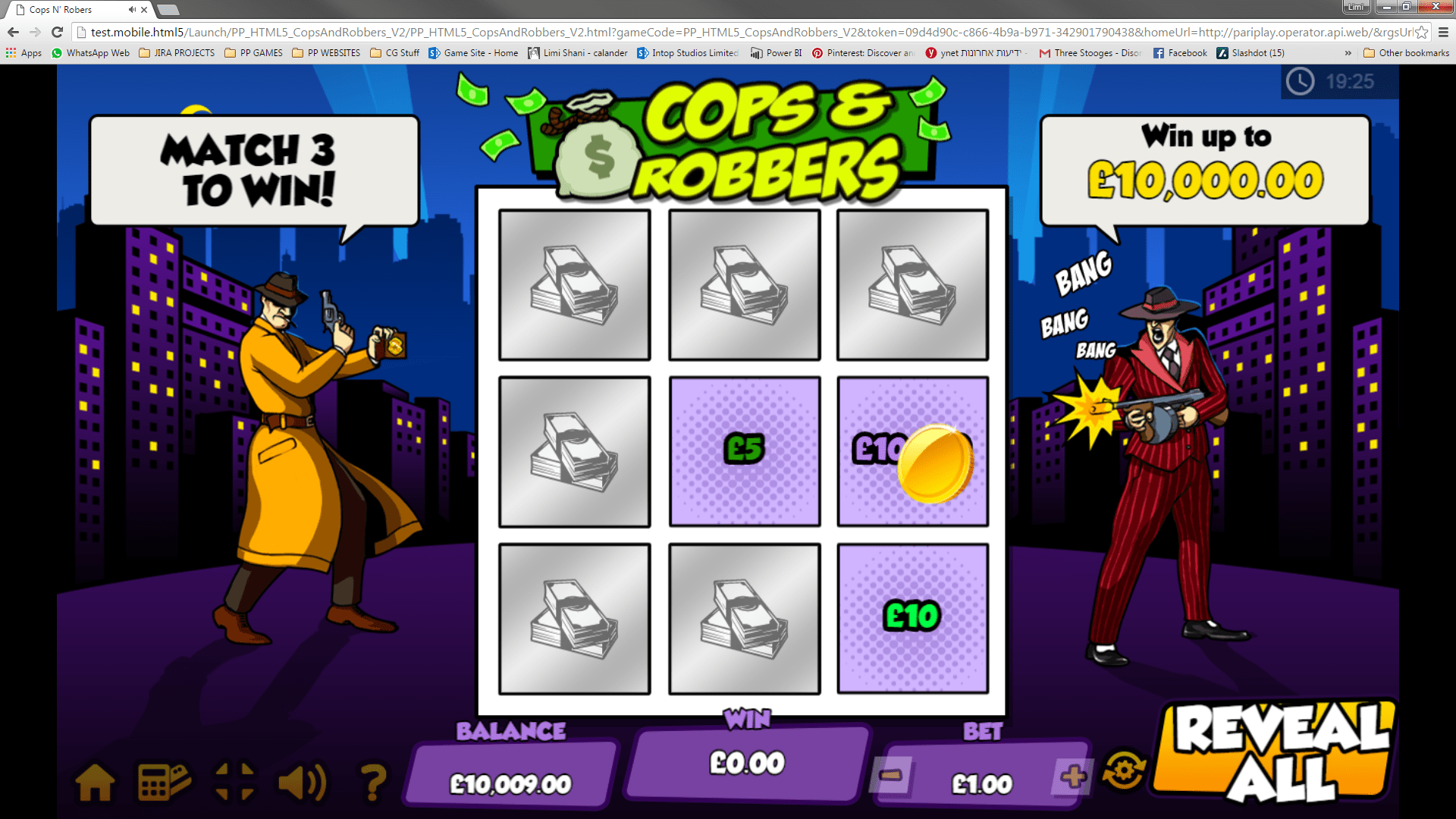 Cops & Robbers scratch card