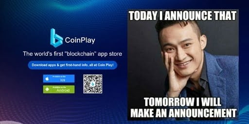 tron-coinplay-announcement-justin-sun